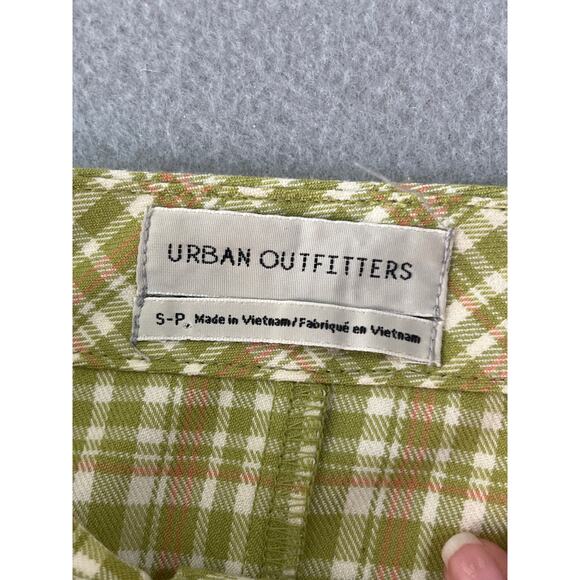 Urban Outfitter Skirt Women's Small Green White Wrap Hook Closure Mini Pocket - Picture 8 of 8